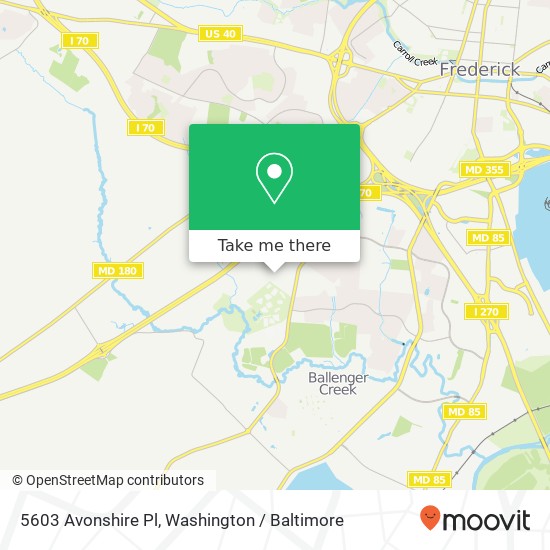 5603 Avonshire Pl, Frederick, MD 21703 map