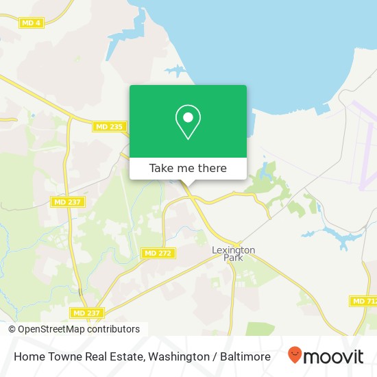 Mapa de Home Towne Real Estate, 22196 Three Notch Rd