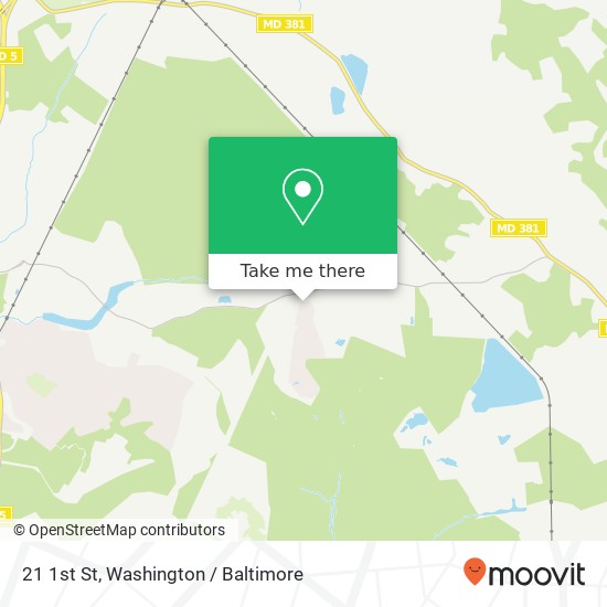 Mapa de 21 1st St, Brandywine, MD 20613