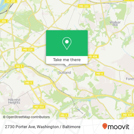 Mapa de 2730 Porter Ave, Suitland, MD 20746