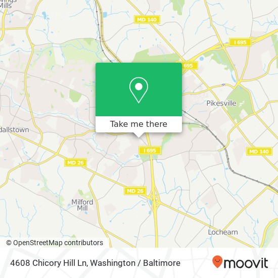 4608 Chicory Hill Ln, Pikesville, MD 21208 map