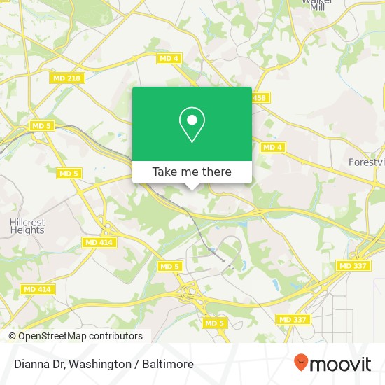 Dianna Dr, Suitland, MD 20746 map