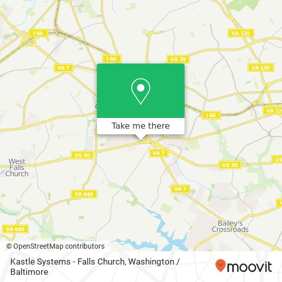 Mapa de Kastle Systems - Falls Church