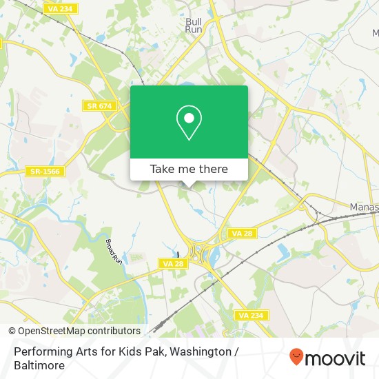 Performing Arts for Kids Pak map