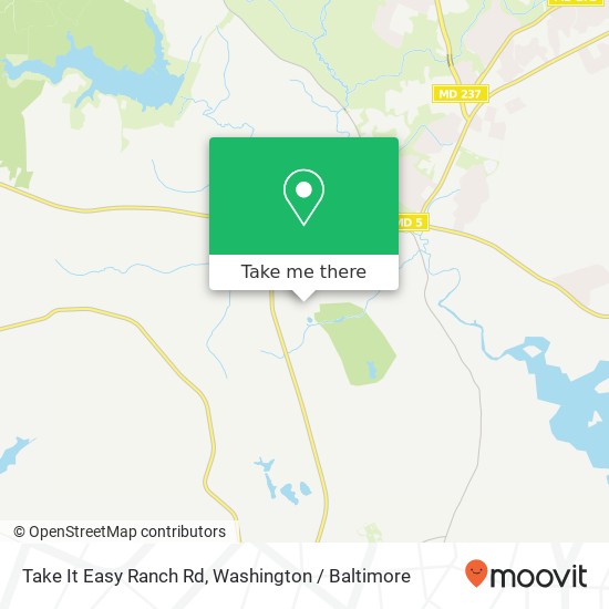 Mapa de Take It Easy Ranch Rd, Callaway, MD 20620