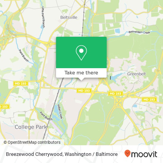 Breezewood Cherrywood, Greenbelt, MD 20770 map