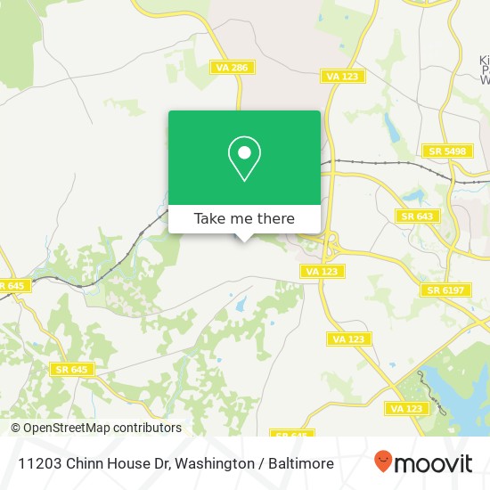 Mapa de 11203 Chinn House Dr, Fairfax Station, VA 22039