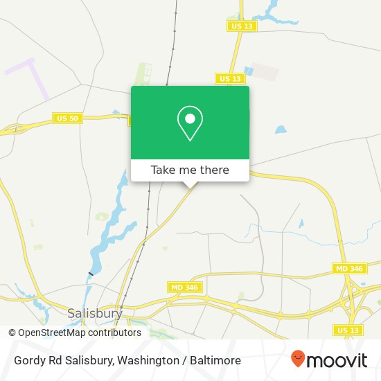 Mapa de Gordy Rd Salisbury, Salisbury, MD 21804