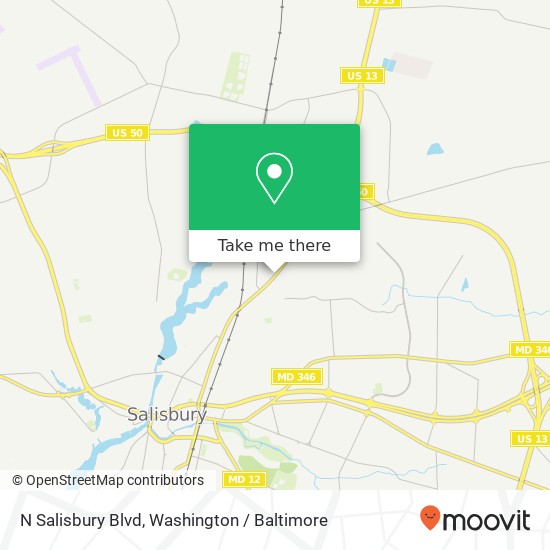 Mapa de N Salisbury Blvd, Salisbury, MD 21804