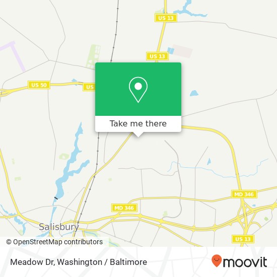 Meadow Dr, Salisbury, MD 21804 map