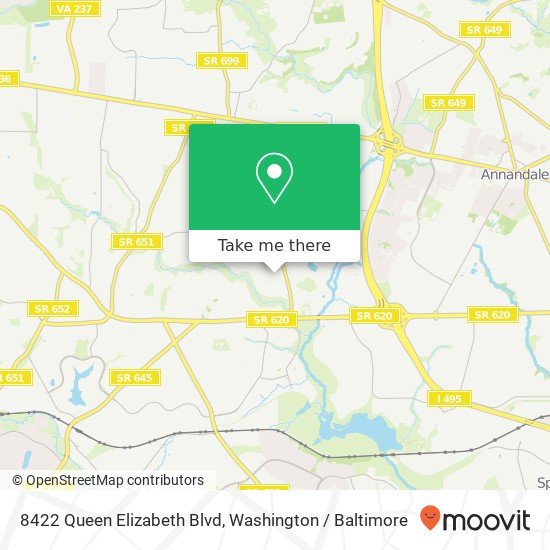 8422 Queen Elizabeth Blvd, Annandale, VA 22003 map