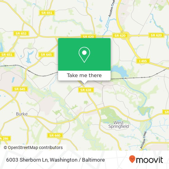 6003 Sherborn Ln, Springfield, VA 22152 map