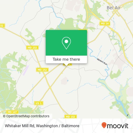 Whitaker Mill Rd, Bel Air, MD 21014 map