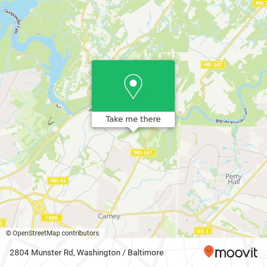 Mapa de 2804 Munster Rd, Parkville, MD 21234