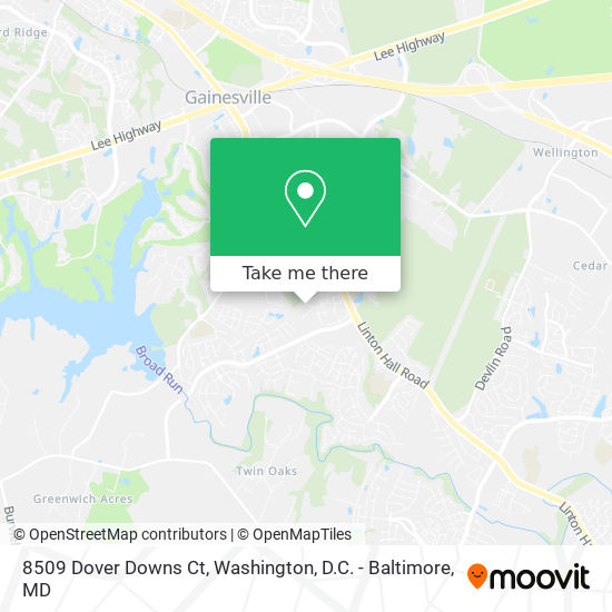 8509 Dover Downs Ct map