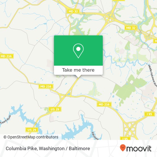 Mapa de Columbia Pike, Laurel, MD 20723