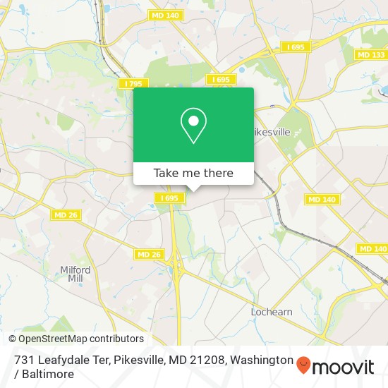 731 Leafydale Ter, Pikesville, MD 21208 map