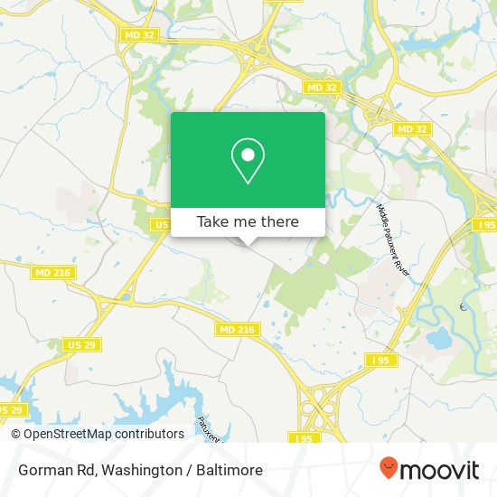 Gorman Rd, Laurel, MD 20723 map