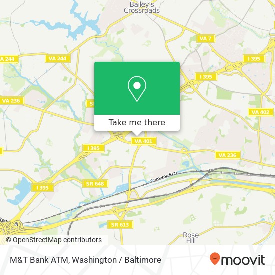 Mapa de M&T Bank ATM, 5801 Duke St