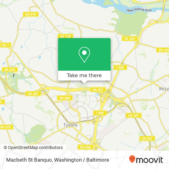 Mapa de Macbeth St Banquo, McLean, VA 22102