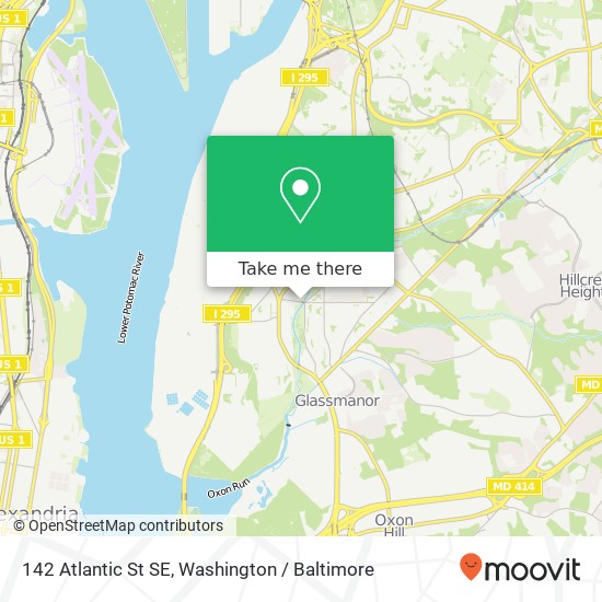 Mapa de 142 Atlantic St SE, Washington, DC 20032