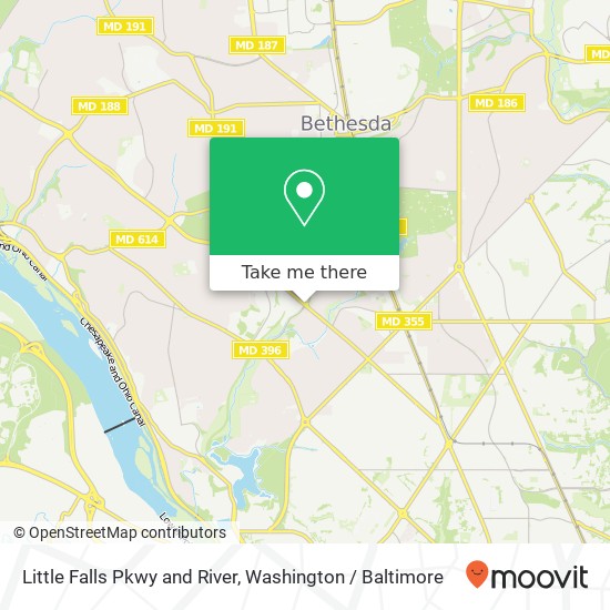 Little Falls Pkwy and River, Chevy Chase, MD 20815 map