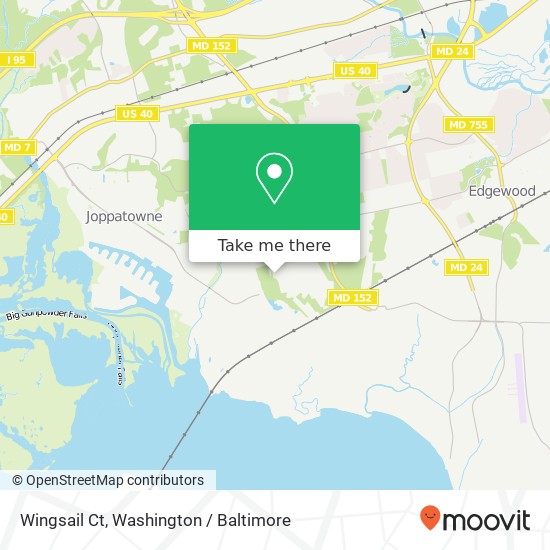 Mapa de Wingsail Ct, Joppa, MD 21085