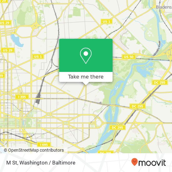 Mapa de M St, Washington, DC 20002