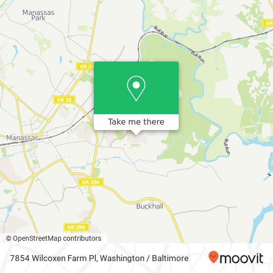 Mapa de 7854 Wilcoxen Farm Pl, Manassas, VA 20111