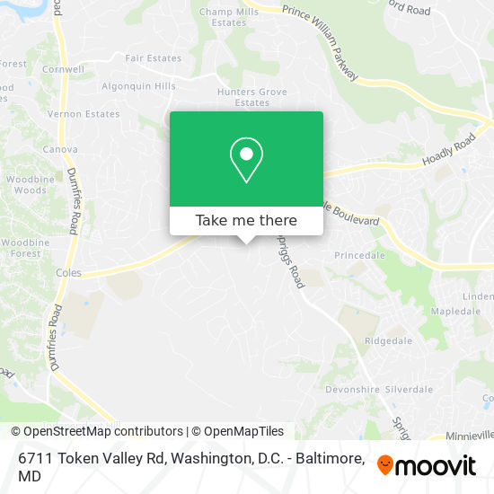 Mapa de 6711 Token Valley Rd