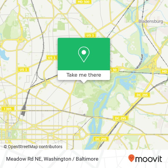 Meadow Rd NE, Washington, DC 20002 map