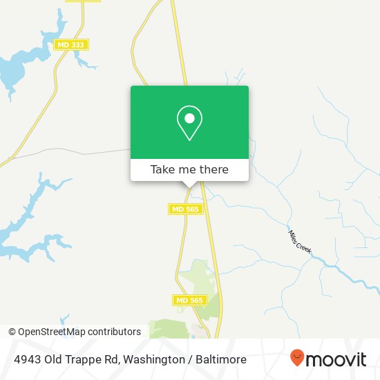 Mapa de 4943 Old Trappe Rd, Trappe, MD 21673