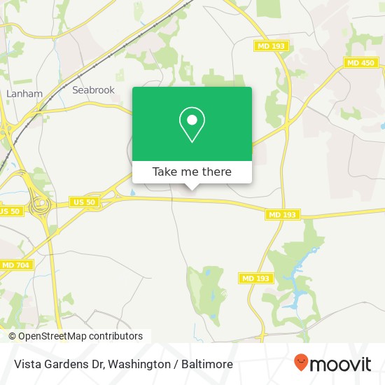 Mapa de Vista Gardens Dr, Bowie, MD 20720