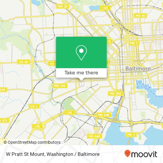 Mapa de W Pratt St Mount, Baltimore, MD 21223