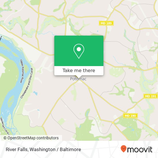 Mapa de River Falls, Potomac, MD 20854