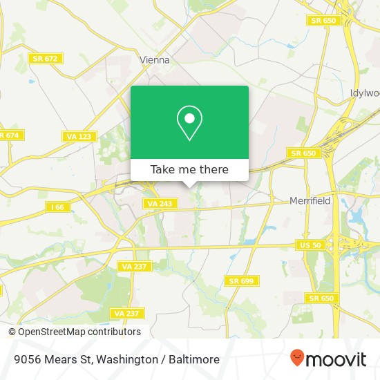 9056 Mears St, Fairfax, VA 22031 map