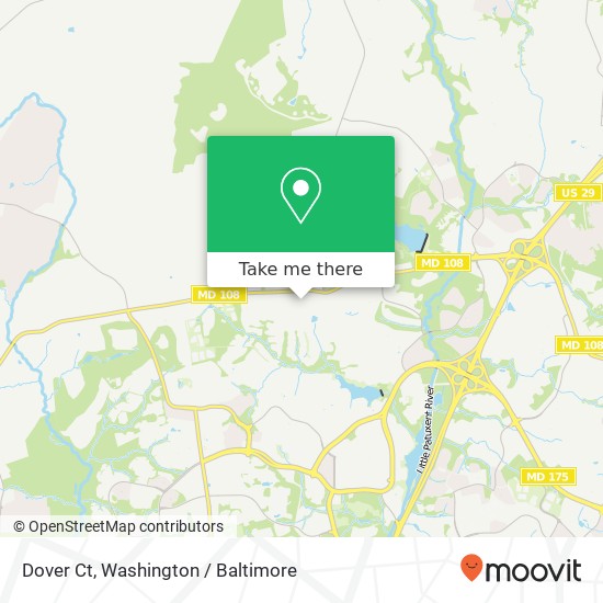 Mapa de Dover Ct, Columbia, MD 21044