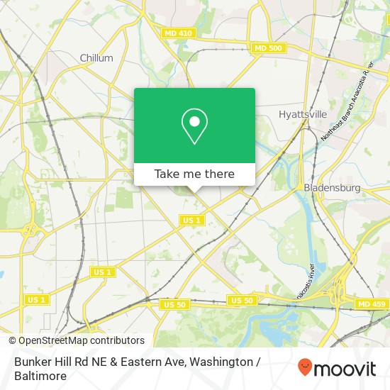 Bunker Hill Rd NE & Eastern Ave, Mt Rainier, MD 20712 map