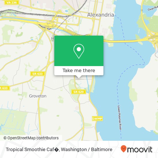 Tropical Smoothie Caf�, 1610 Belle View Blvd map
