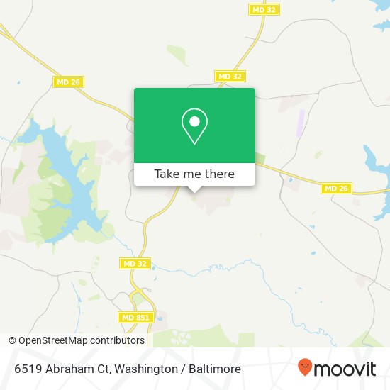 Mapa de 6519 Abraham Ct, Sykesville, MD 21784