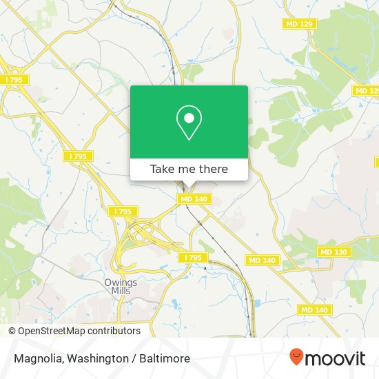 Mapa de Magnolia, 10400 Owings Mills Blvd