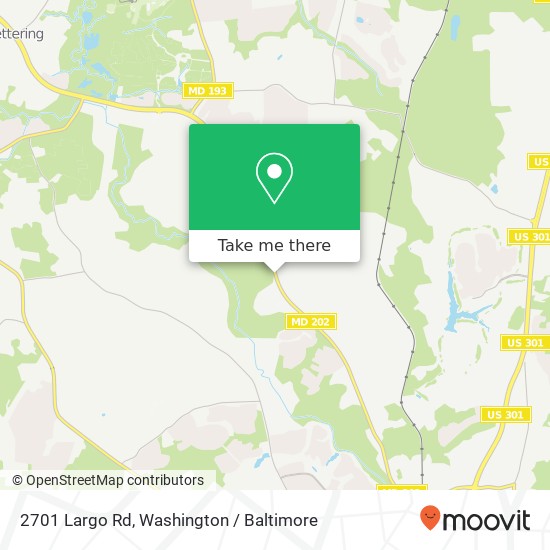 Mapa de 2701 Largo Rd, Upper Marlboro, MD 20772