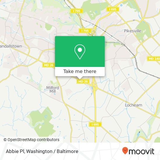 Mapa de Abbie Pl, Windsor Mill (BALTIMORE), MD 21244