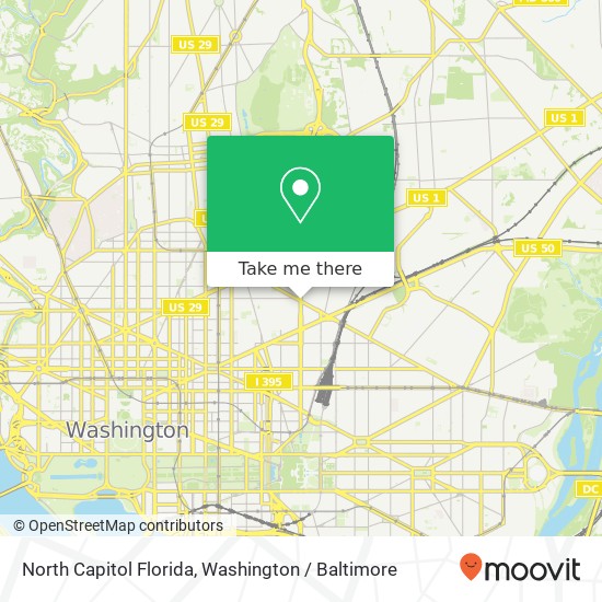 North Capitol Florida, Washington, DC 20002 map