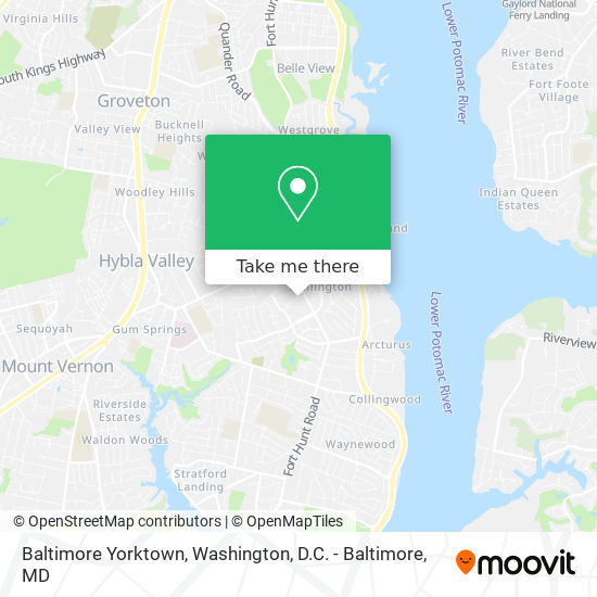 Mapa de Baltimore Yorktown