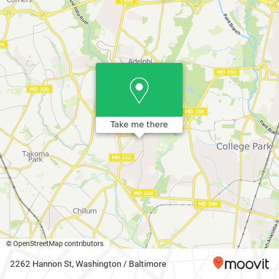 2262 Hannon St, Hyattsville, MD 20783 map