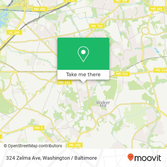 Mapa de 324 Zelma Ave, Capitol Heights, MD 20743