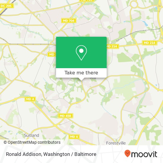 Mapa de Ronald Addison, Capitol Heights, MD 20743