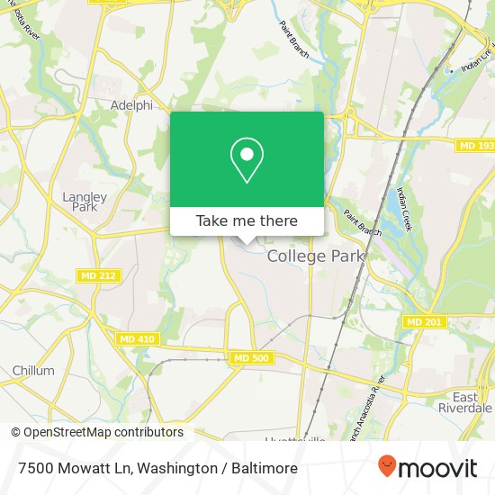 7500 Mowatt Ln, College Park, MD 20740 map