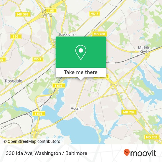 330 Ida Ave, Essex, MD 21221 map